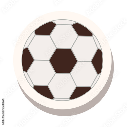 soccer ball icon over white background. toys kids design. vector illustration