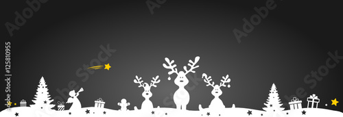 Christmas Reindeers with Sleigh