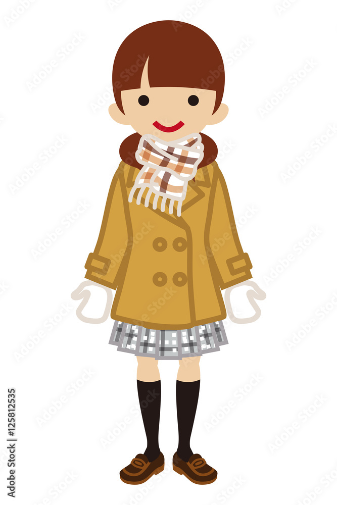 Pigtails hair Schoolgirl - Winter Fashion Pigtails hair Schoolgirl - Winter Fashion
