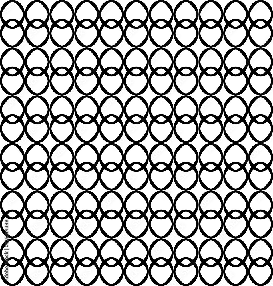 Fototapeta premium Fun pattern with black shapes on white background