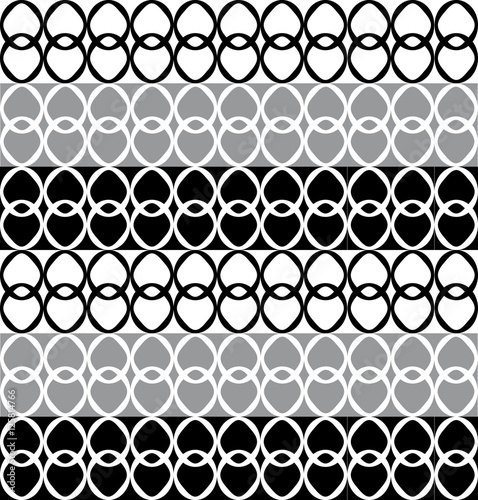 Fun pattern with black white and grey alternate shapes
