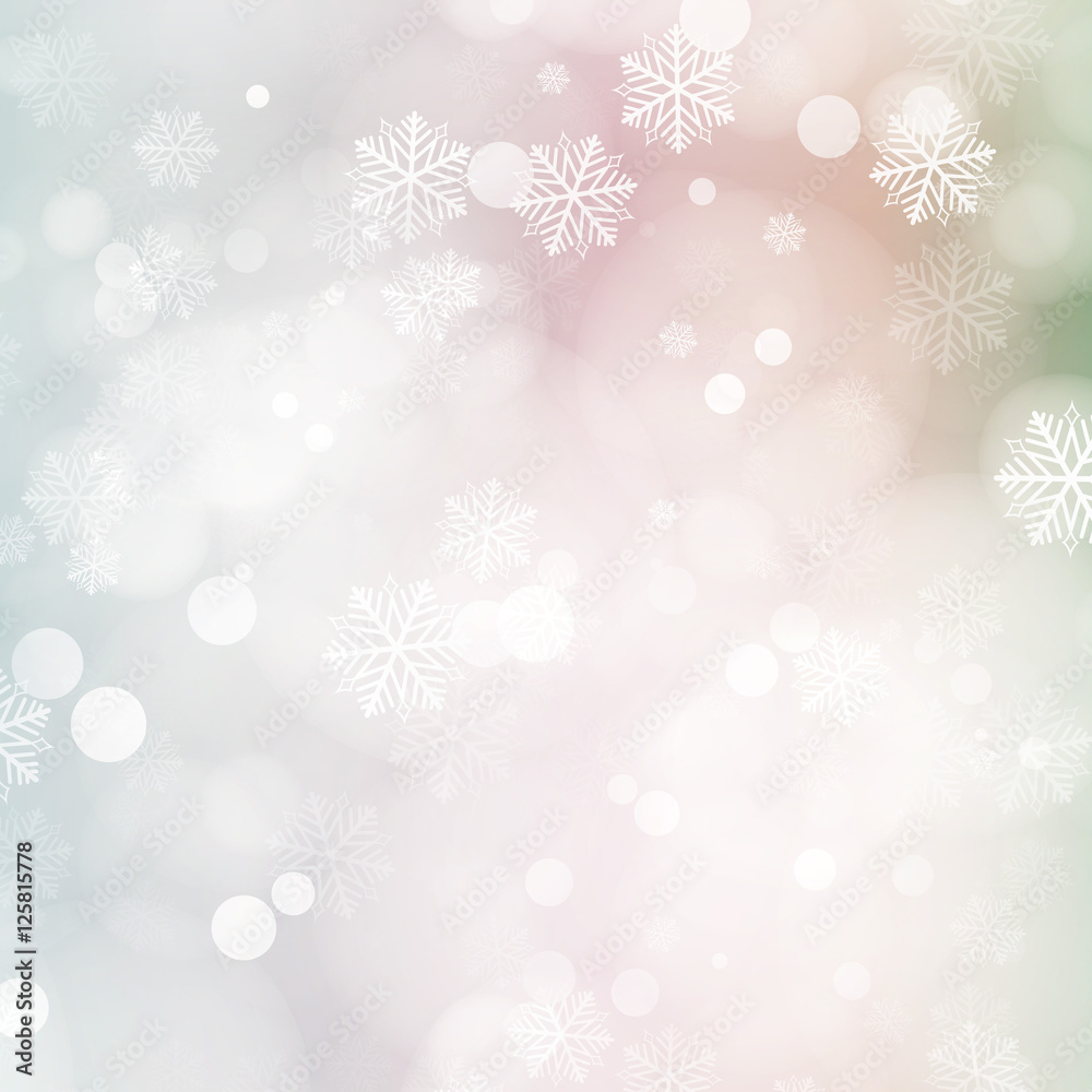 Christmas card with glowing snowflakes and bokeh eps10 Christmas card with glowing snowflakes and bokeh eps10