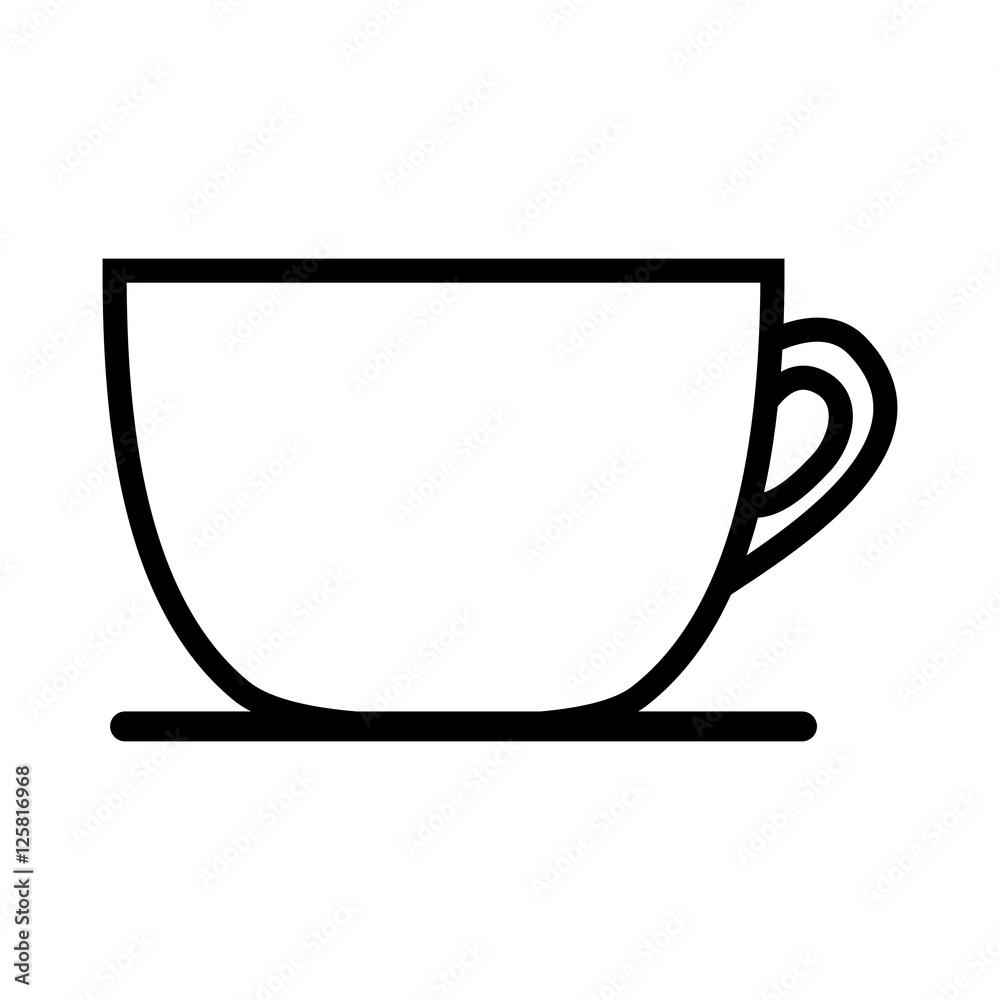 silhouette of coffee mug icon over white background. caffeine drink. vector illustration silhouette of coffee mug icon over white background. caffeine drink. vector illustration