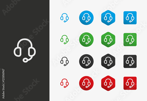 Headset icon variations