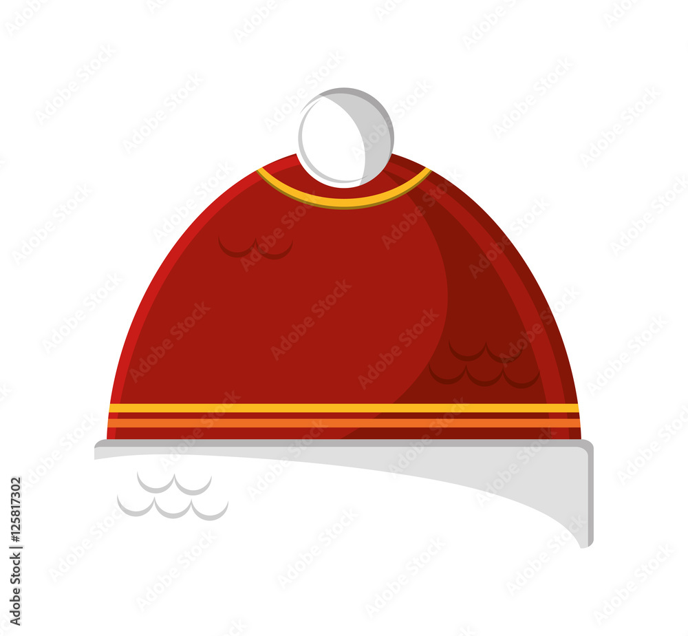 Hat icon. Christmas season decoration and celebration theme. Isolated design. Vector illustration Hat icon. Christmas season decoration and celebration theme. Isolated design. Vector illustration