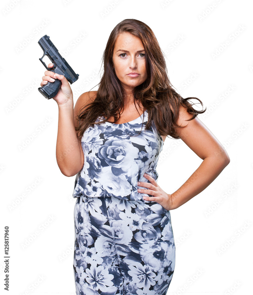 pretty mafia woman holding a gun pretty mafia woman holding a gun