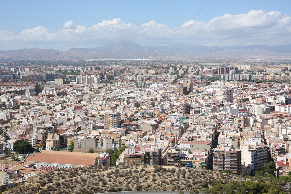 Aerial view of Alicante in Spain