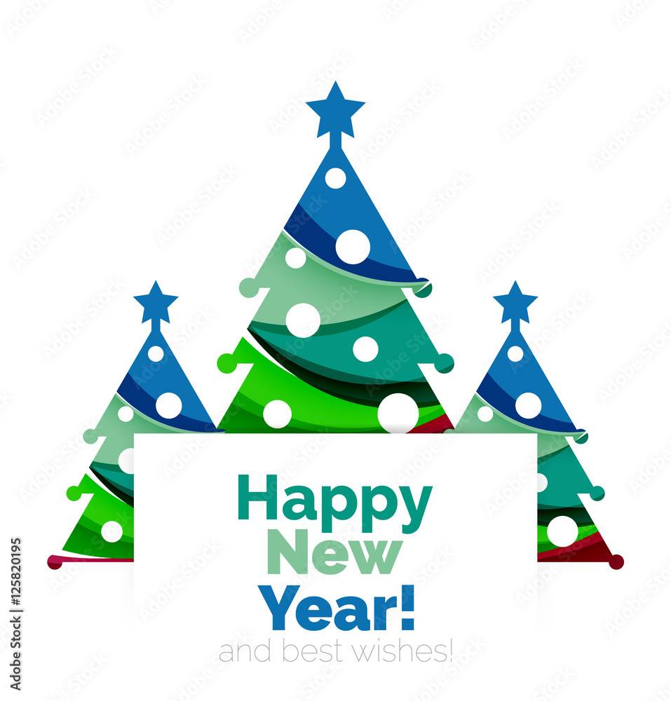 Happy New Year and Chrismas holiday greeting card elements Happy New Year and Chrismas holiday greeting card elements
