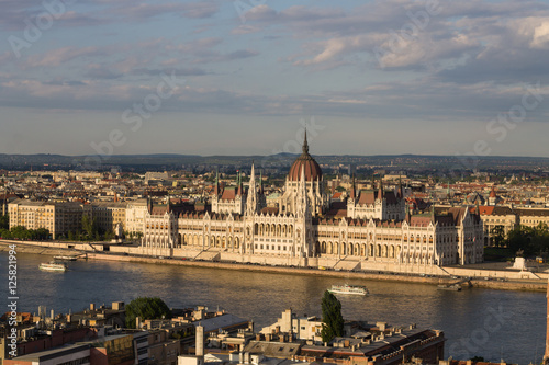 Parlament in Budapest with riverside in Hungary