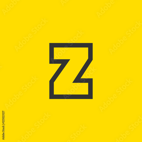 Letter Z vector, logo. Useful as branding symbol, corporate identity, alphabet element, app icon, clip art and illustration.