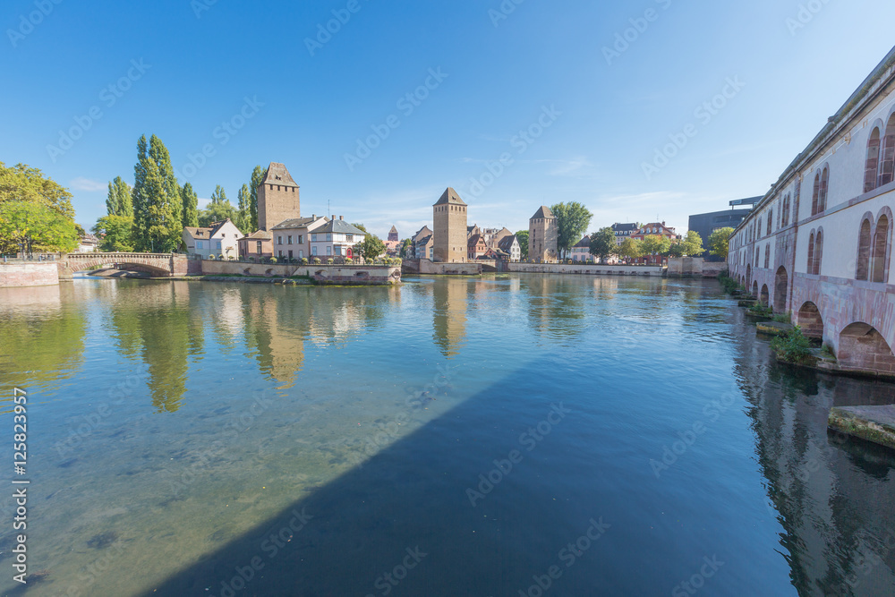 The Vauban Dam and Petite France in the centre of Strasbourg