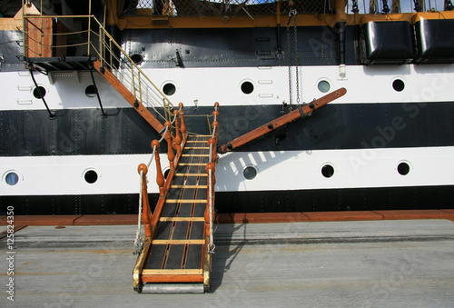 Gangway, highest quality of woods and finishes. Superior craftsmanship. Amerigo Vespucci.