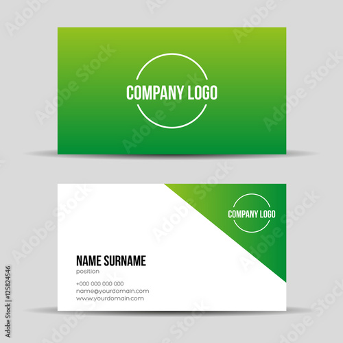 Modern green business card template