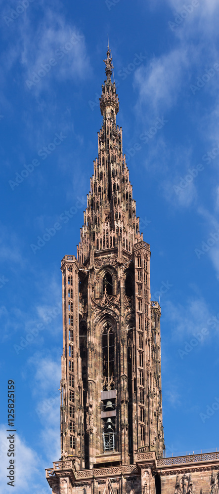 Tower of the Strasbourg Cathedral, also known as the Strasbourg Minster
