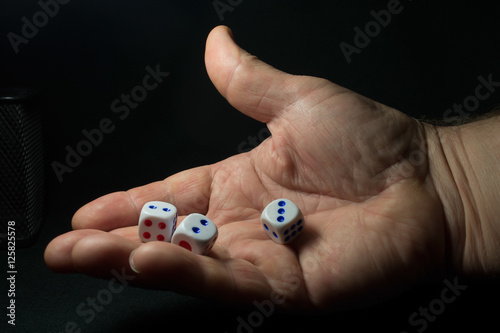 dice in hand 