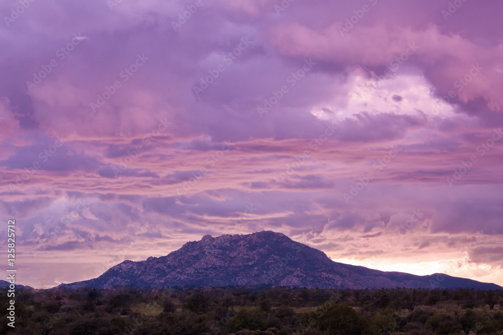 Sunset Storm Over Granite Mountain