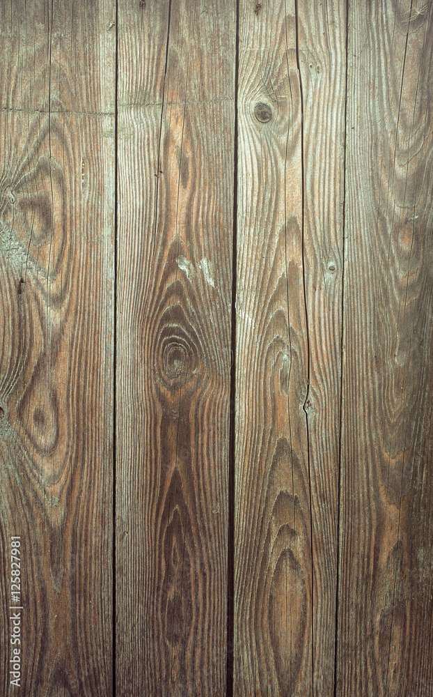 Obraz premium Old vintage planked wood table