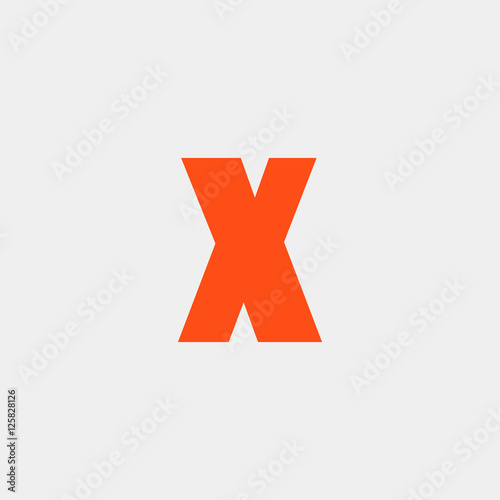 Letter X vector, logo. Useful as branding symbol, corporate identity, alphabet element, app icon, clip art and illustration.