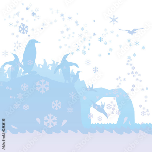 Pinguine im Eismeer