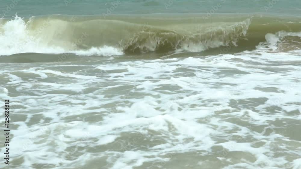 Ocean seascape with large wave. Slow motion shot at 100fps Ocean seascape with large wave. Slow motion shot at 100fps