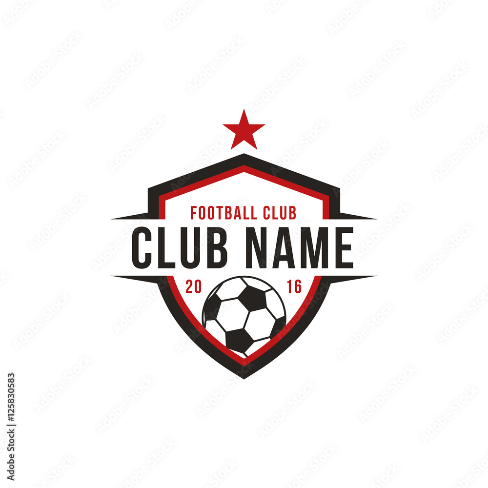 Football logo design logo Stock-vektor | Adobe Stock