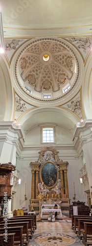 Obraz na plátně Chiesa Collegiata di San Tommaso da Villanova, di Castel Gandolfo - panorama d'i