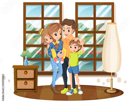 Family members in the house