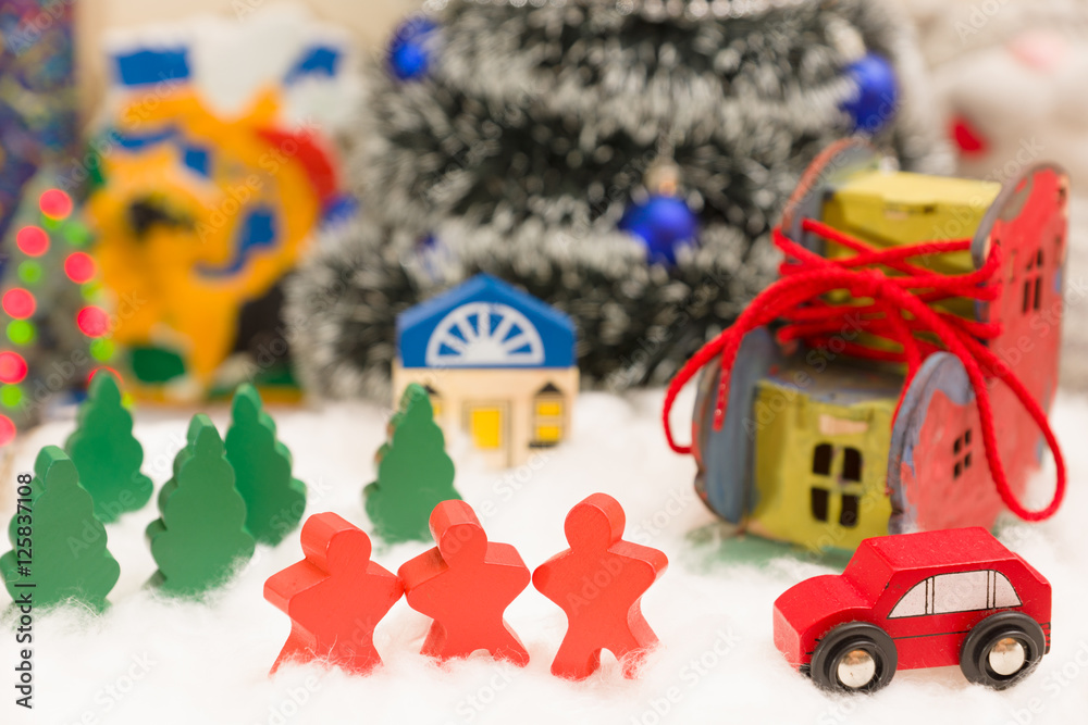 Naklejka premium Christmas decorations