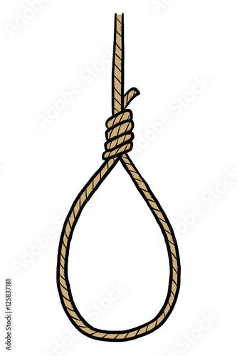 hanging rope / cartoon vector and illustration, hand drawn style, isolated on white background.