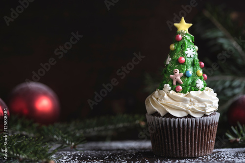 Homemade Christmas cup cake tree