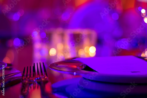 Party Setting with Colorful Bokeh Background