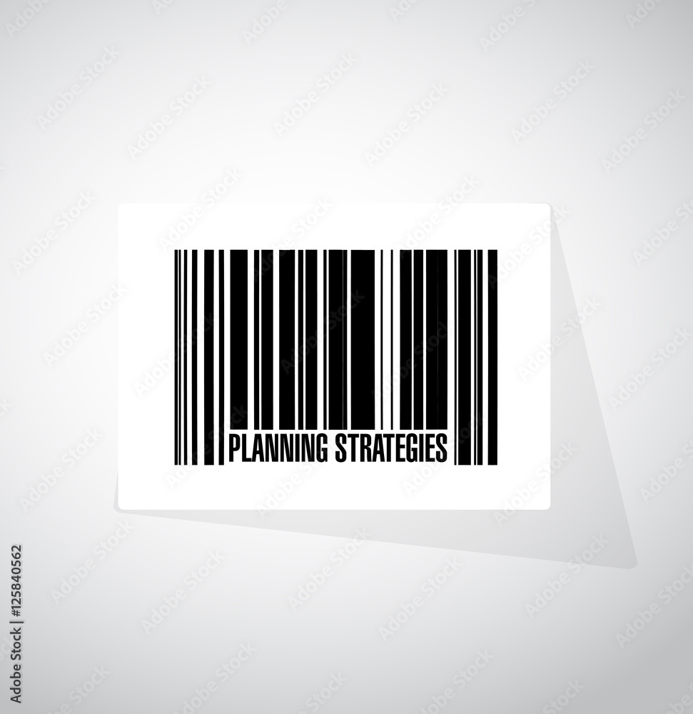 planning strategies barcode sign concept planning strategies barcode sign concept