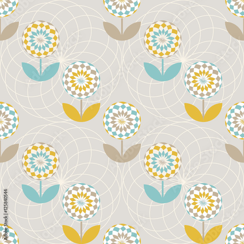 Checked flowers pattern.