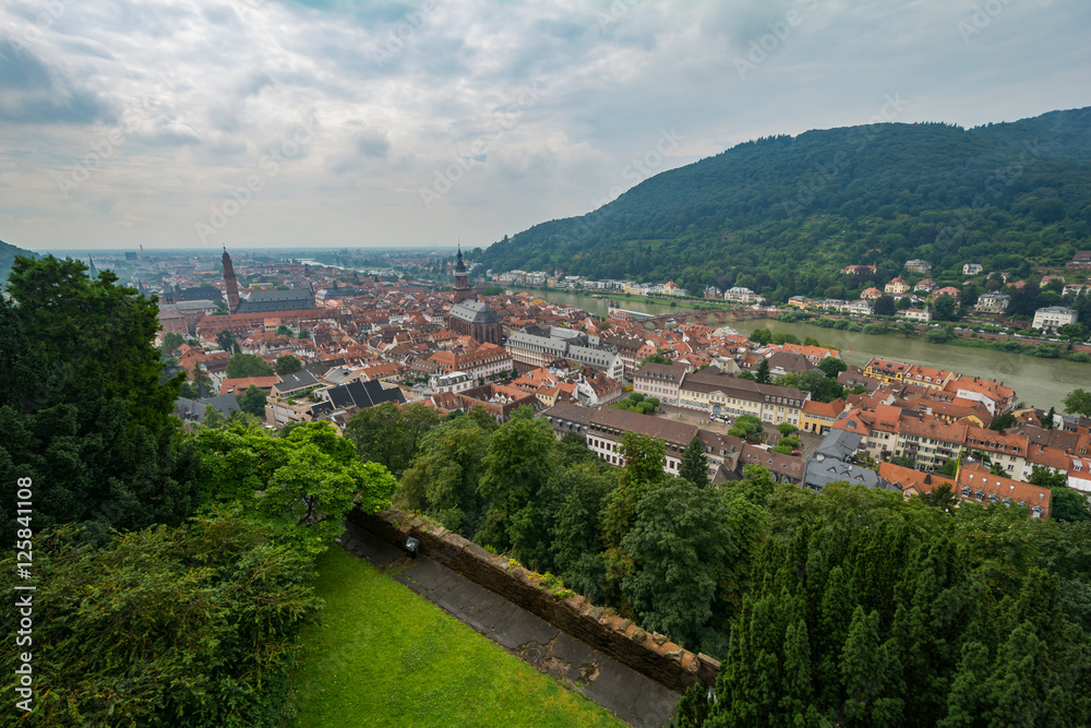 View on Heidelberg from the Castle in Germany