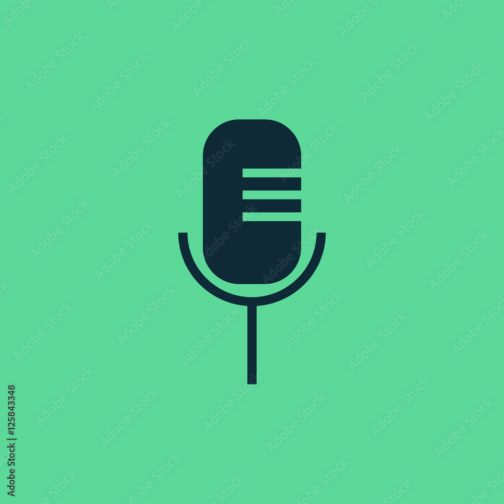 Microphone icon vector, clip art. Also useful as logo, web UI element, symbol, graphic image, silhouette and illustration. Microphone icon vector, clip art. Also useful as logo, web UI element, symbol, graphic image, silhouette and illustration.