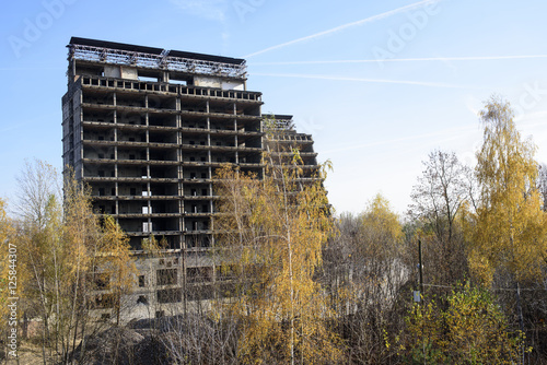 Demolition of an old building photo