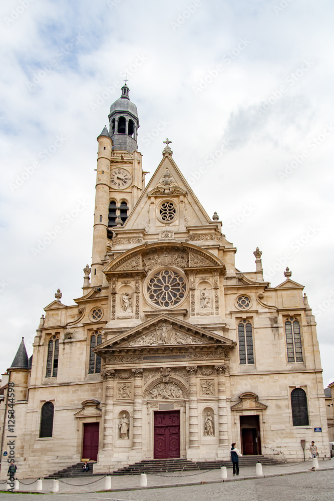 PARIS, FRANCE. april 24, 2016. Famous Church in the Quartier Latin