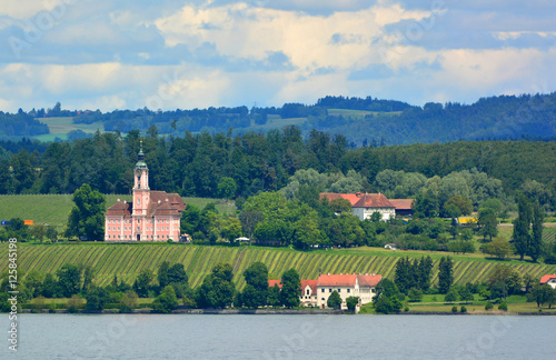 View on Constane lake from Mainau Island in Germany photo