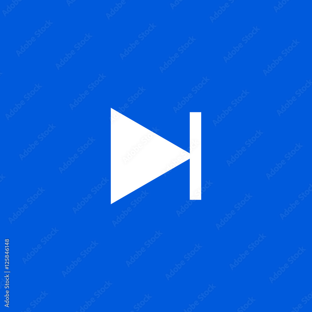 Next track icon vector, clip art. Also useful as logo, web UI element, symbol, graphic image, silhouette and illustration.