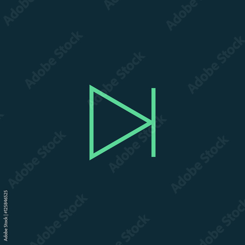 Next track icon vector, clip art. Also useful as logo, web UI element, symbol, graphic image, silhouette and illustration.