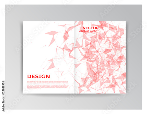 Template of brochure with abstract elements