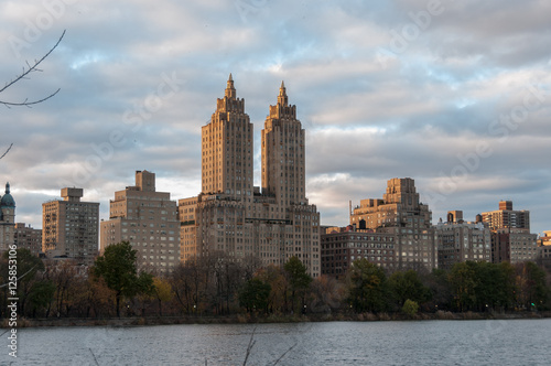View of Manhttan buildings from Central Park, New York