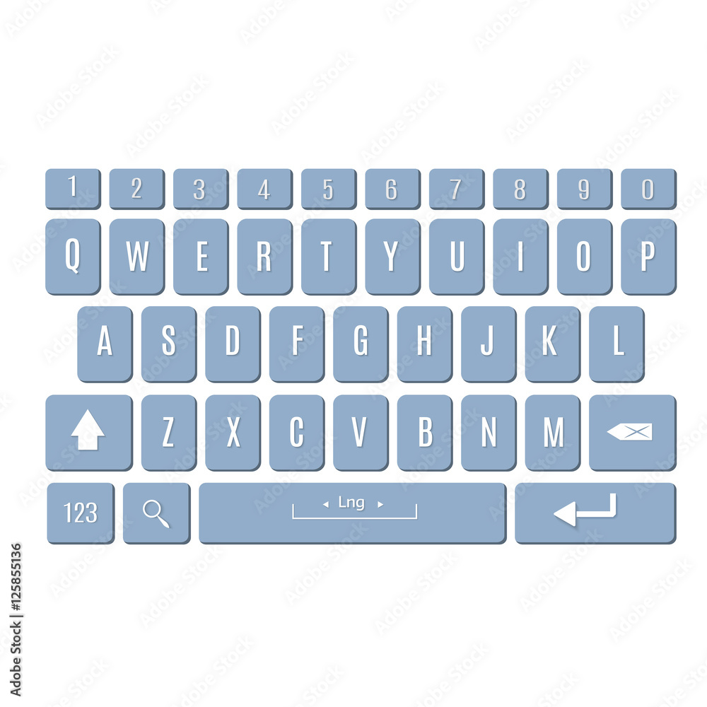 keyboard of smartphone, alphabet buttons