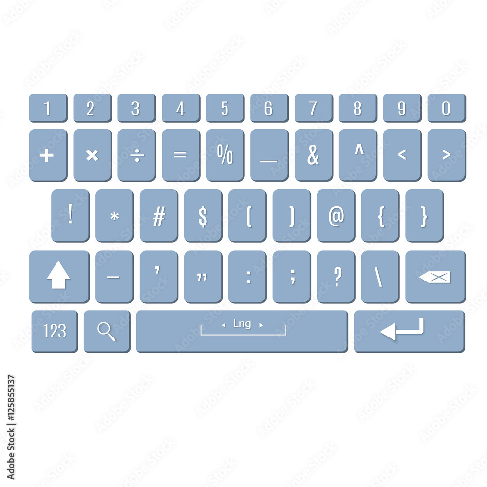 vector modern keyboard of smartphone, numerals buttons vector modern keyboard of smartphone, numerals buttons