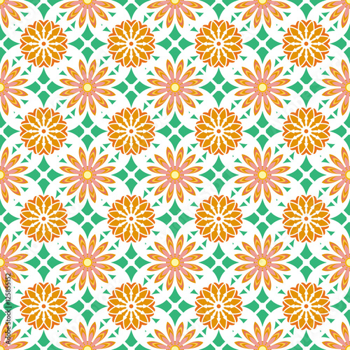 Seamless pattern of colorful floral vector