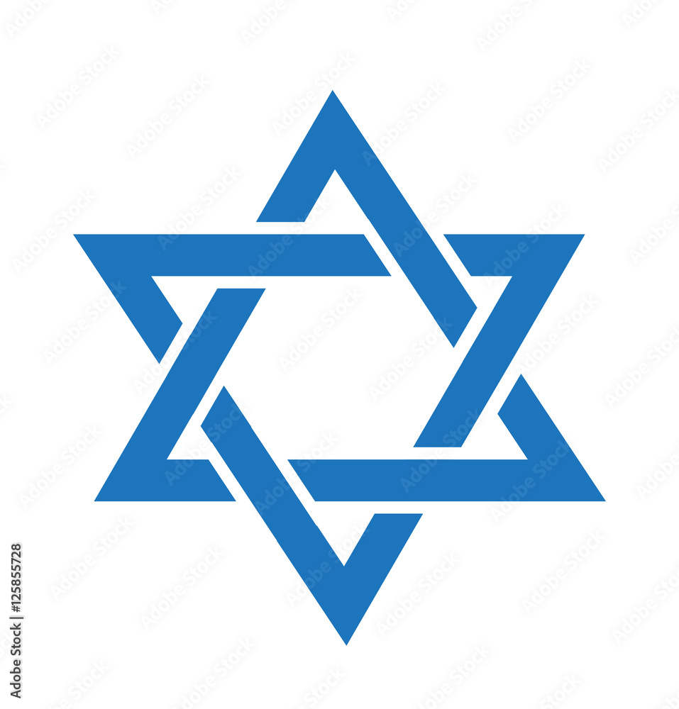 Star of David icon. Star of David flat style. Star of David isolated on white background. Star of David logo. Vector illustration