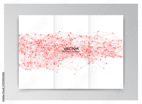 Template of booklet with abstract elements