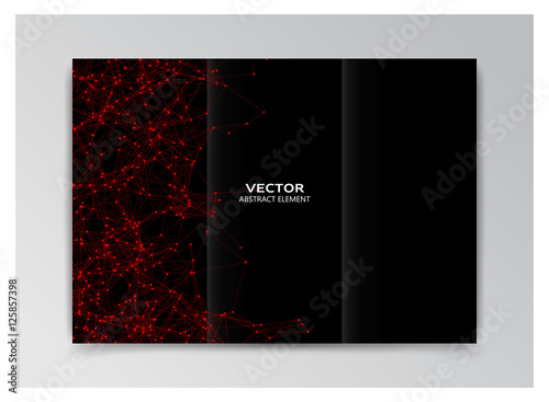 Template of booklet with abstract elements