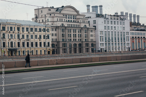Canvas Print Moscow river embankment.
