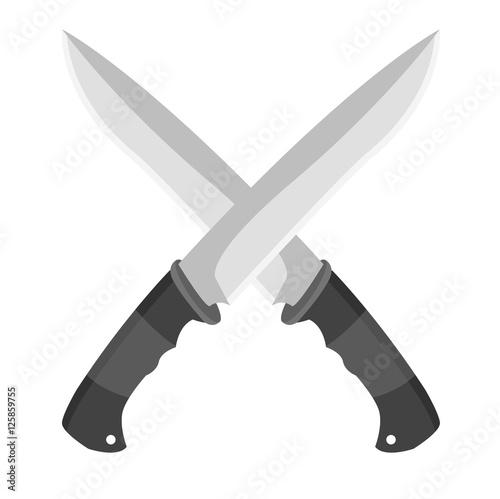 Hunting knife vector illustration.